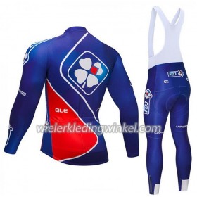 Set Fietsshirt Lange Mouw + Lange Koersbroek 2018 FDJ N002